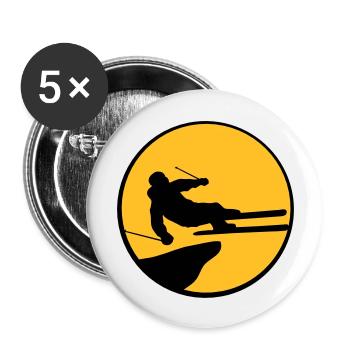 jump jump stunt trick cliff high fli - Buttons large 2.2''/56 mm (5-pack) - white - Front