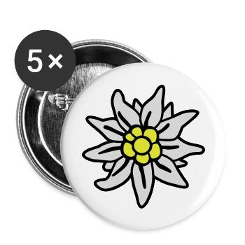 Edelweiss - - Wiesn - - Buttons large 2.2''/56 mm (5-pack) - white - Front