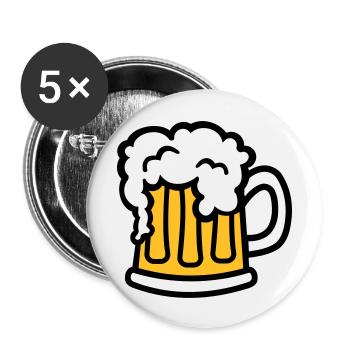 Beer - Buttons large 2.2''/56 mm (5-pack) - white - Front