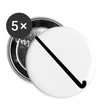 Hockey - Buttons groß 56 mm (5er Pack) - Weiß - Vorne