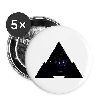 Plejaden - Buttons groß 56 mm (5er Pack) - Weiß - Vorne