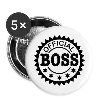 official_boss_f1 - Lot de 5 grands badges (56 mm) - blanc - Devant
