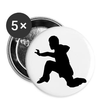 kung fu - Buttons large 2.2''/56 mm (5-pack) - white - Front