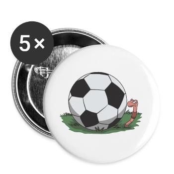 Soccer gift idea - Buttons large 2.2''/56 mm (5-pack) - white - Front