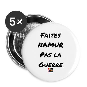 Make Namur, not War - Word Games Francoi - Buttons large 2.2''/56 mm (5-pack) - white - Front