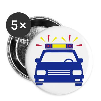 police__1f3 - Buttons large 2.2''/56 mm (5-pack) - white - Front