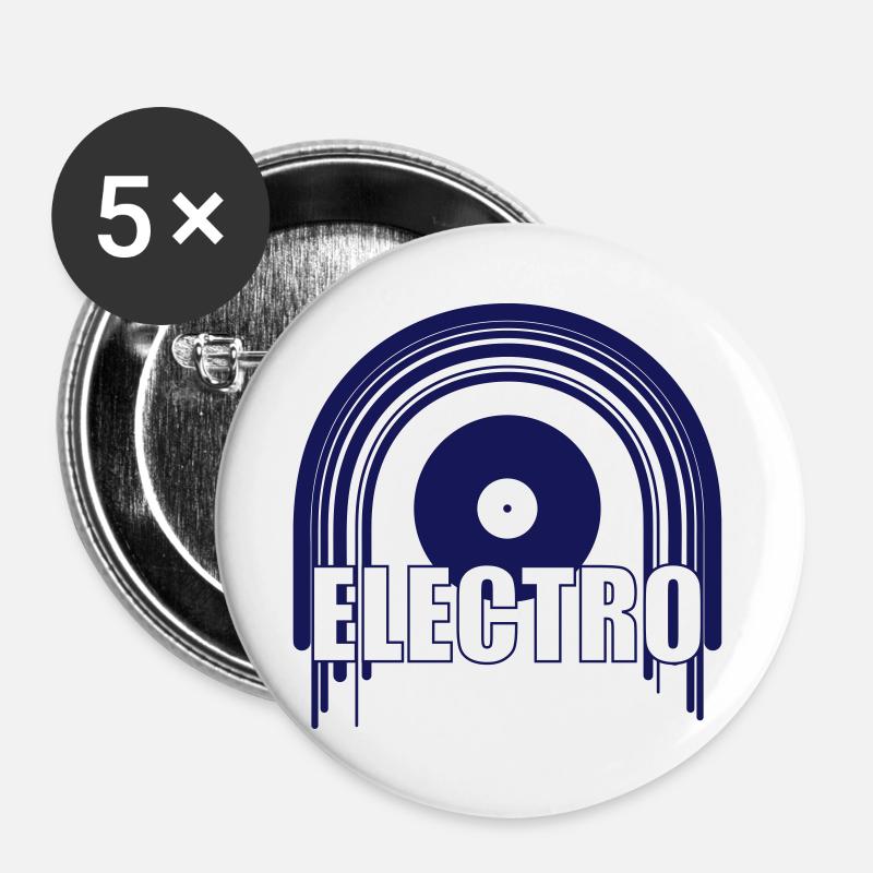 Electro - Buttons groß 56 mm (5er Pack) - Weiß