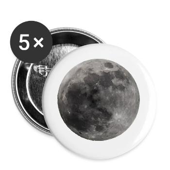 Moon - Buttons large 2.2''/56 mm (5-pack) - white - Front