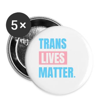 Transgender Design - Buttons groß 56 mm (5er Pack) - Weiß - Vorne