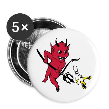 sp7_kegelteufel_3c - Buttons groß 56 mm (5er Pack) - Weiß - Vorne