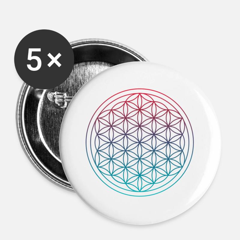 Yoga - Buttons groß 56 mm (5er Pack) - Weiß