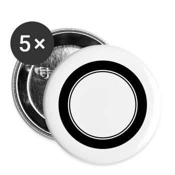 Logo / / anniversaire emblème / / équipe / / Club - Lot de 5 grands badges (56 mm) - blanc - Devant