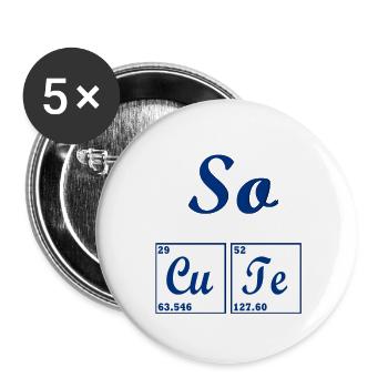 So cute - Buttons large 2.2''/56 mm (5-pack) - white - Front