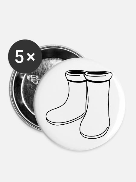 gummistiefel - Buttons groß 56 mm (5er Pack) - Weiß