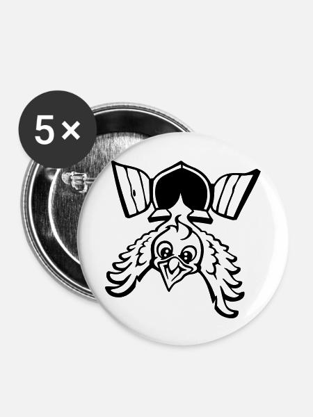 kuckuk - Buttons groß 56 mm (5er Pack) - Weiß