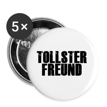 Tollster Freund Geschenk - Buttons groß 56 mm (5er Pack) - Weiß - Vorne