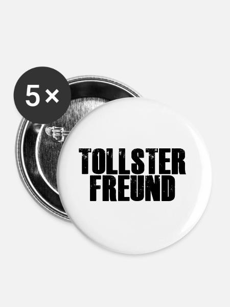 Tollster Freund Geschenk - Buttons groß 56 mm (5er Pack) - Weiß