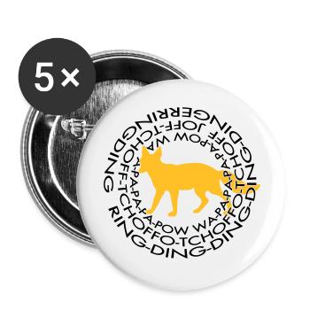 What Says The Fox 2 - Buttons groß 56 mm (5er Pack) - Weiß - Vorne