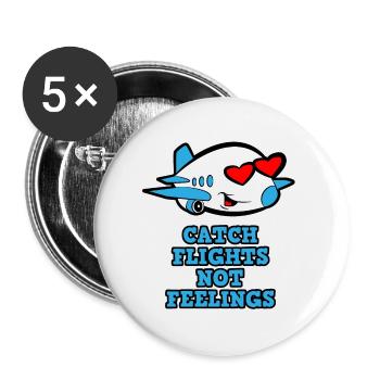 L'amour vol - Lot de 5 grands badges (56 mm) - blanc - Devant