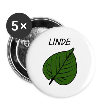 Green leaf pattern nature design - Buttons large 2.2''/56 mm (5-pack) - white - Front