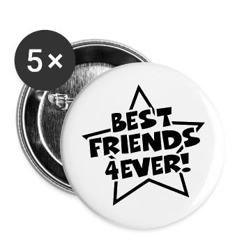 best_friends_4_ever_f1 - Buttons large 2.2''/56 mm (5-pack) - white - Front