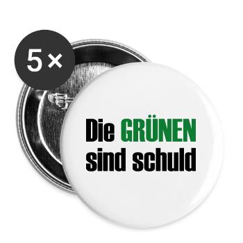 The Greens are guilty gift - Buttons large 2.2''/56 mm (5-pack) - white - Front