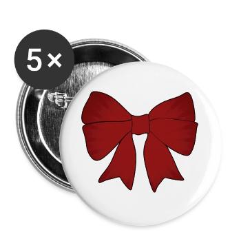 Schleife - Buttons groß 56 mm (5er Pack) - Weiß - Vorne
