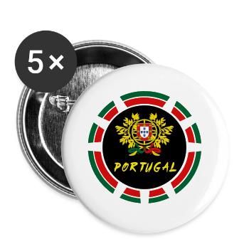 Portugal Coat of Arms County / Lisbon Porto Angola - Buttons large 2.2''/56 mm (5-pack) - white - Front