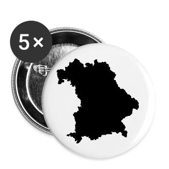 Bayern - Buttons groß 56 mm (5er Pack) - Weiß - Vorne