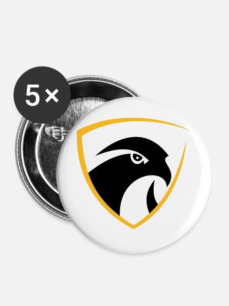 Falcon logo - Buttons large 2.2''/56 mm (5-pack) - white