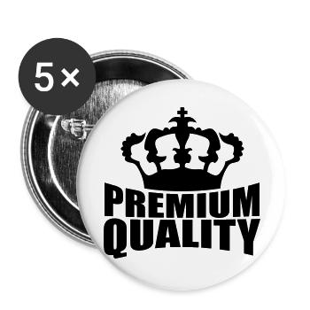 Premium Quality Crown Design - Buttons large 2.2''/56 mm (5-pack) - white - Front