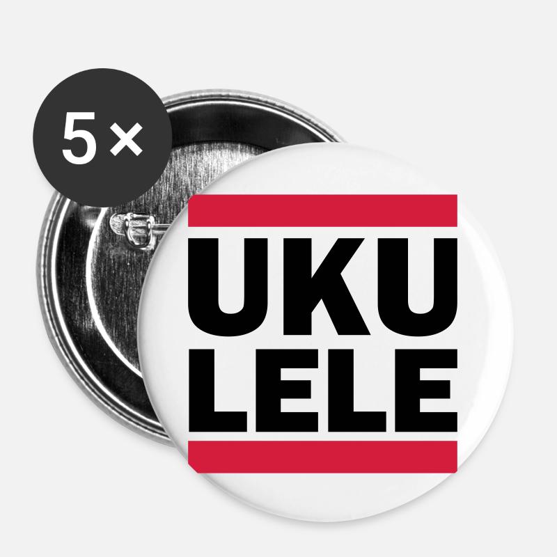 UKULELE - Buttons large 2.2''/56 mm (5-pack) - white