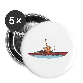 Two oarsmen after victory gift idea - Buttons large 2.2''/56 mm (5-pack) - white - Front