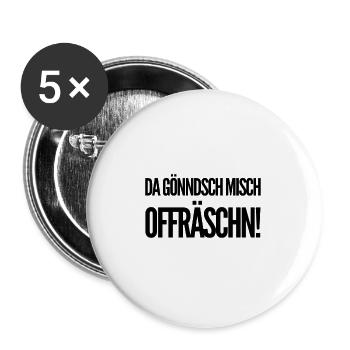 Sächsisch Sachse Sachsen Anhalt Osten Geschenkidee - Buttons groß 56 mm (5er Pack) - Weiß - Vorne