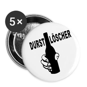 durstlöscher - Buttons groß 56 mm (5er Pack) - Weiß - Vorne