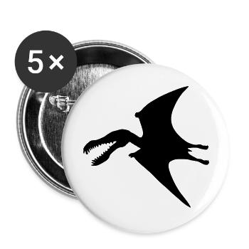 Dinosaurier primeval times Urzeit TRex T-Rex Earth - Buttons groß 56 mm (5er Pack) - Weiß - Vorne