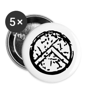 spartan_shield - Buttons groß 56 mm (5er Pack) - Weiß - Vorne