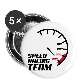 tacho2 - Lot de 5 grands badges (56 mm) - blanc - Devant