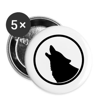 wolfcy2 - Buttons large 2.2''/56 mm (5-pack) - white - Front