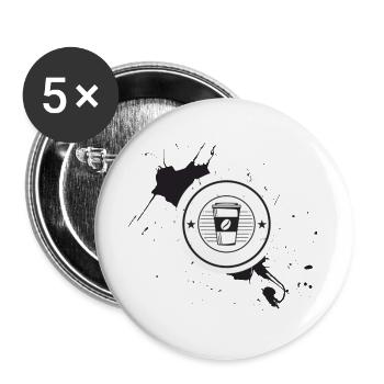 Coffee Emblem Mug - Buttons large 2.2''/56 mm (5-pack) - white - Front
