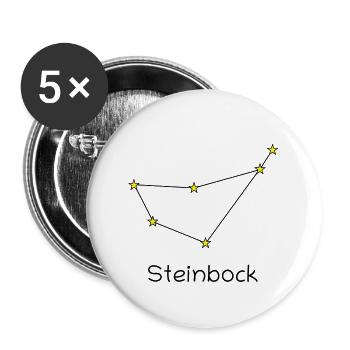 Sternzeichen Steinbock - Buttons groß 56 mm (5er Pack) - Weiß - Vorne