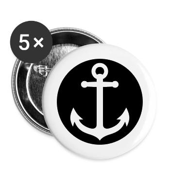 Anker - Buttons groß 56 mm (5er Pack) - Weiß - Vorne