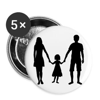 little family mother mom mom mother's day father pap - Buttons large 2.2''/56 mm (5-pack) - white - Front