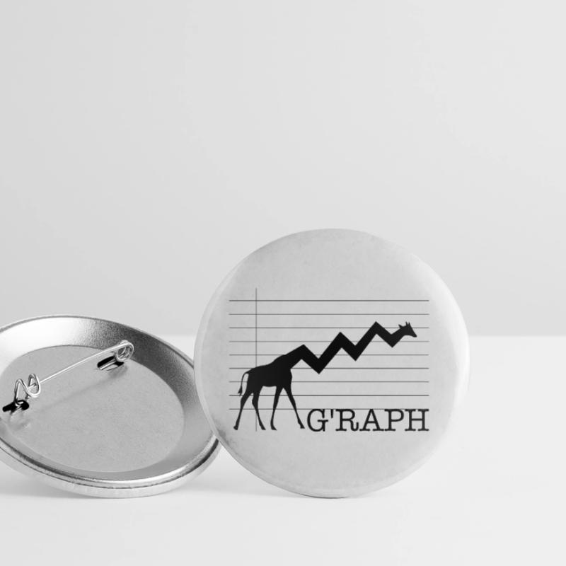 G'RAPH Aktien Giraffe Kurschart Graph Geschenk Buttons groß 56 mm (5er Pack)