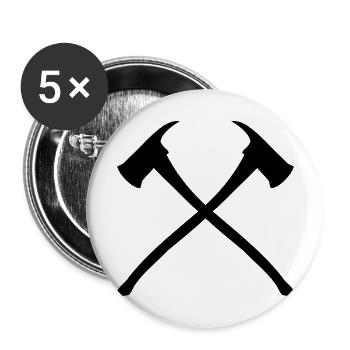 feu 2 axes - Lot de 5 grands badges (56 mm) - blanc - Devant