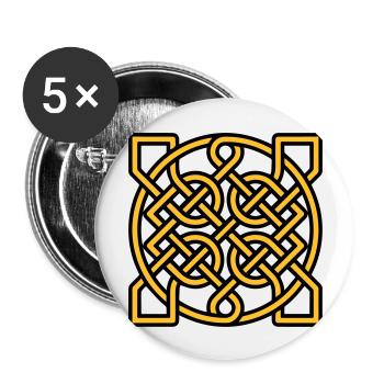 Knot pattern - Buttons large 2.2''/56 mm (5-pack) - white - Front