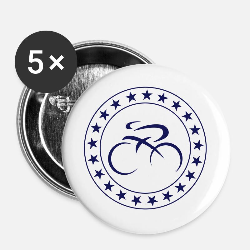 Cycling - Buttons large 2.2''/56 mm (5-pack) - white
