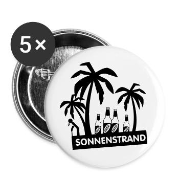Malle,mallorca,party,goldstrand,2014,urlaub,saufen - Buttons groß 56 mm (5er Pack) - Weiß - Vorne