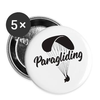 Paragliding - Buttons groß 56 mm (5er Pack) - Weiß - Vorne