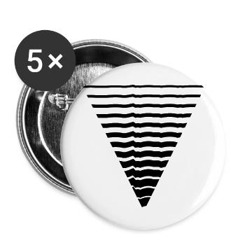 Lines many strokes triangle shape pattern - Buttons large 2.2''/56 mm (5-pack) - white - Front